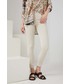 Jeansy Answear Lab jeansy Premium Denim damskie kolor beżowy high waist