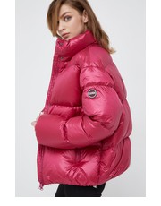 Kurtka kurtka puchowa damska kolor różowy zimowa - Answear.com Colmar