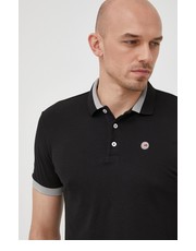 T-shirt - koszulka męska polo męski kolor czarny gładki - Answear.com Colmar