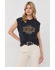 Bluzka top bawełniany kolor czarny - Answear.com The Kooples