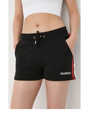 Spodnie szorty damskie kolor czarny gładkie high waist - Answear.com The Kooples