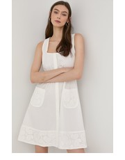 Sukienka sukienka bawełniana kolor biały mini rozkloszowana - Answear.com The Kooples
