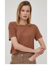 Bluzka t-shirt damski kolor brązowy - Answear.com Brixton