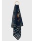 Szalik Brixton apaszka bawełniana kolor granatowy wzorzysta