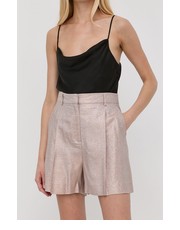 Spodnie MAX&Co. szorty damskie kolor beżowy gładkie high waist - Answear.com Max&Co.