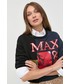 Bluza Max&Co. MAX&Co. bluza bawełniana damska kolor czarny z aplikacją