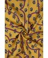 Szalik Tory Burch apaszka jedwabna kolor żółty wzorzysta