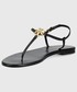 Sandały Tory Burch sandały skórzane Capri damskie kolor czarny