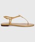 Sandały Tory Burch sandały skórzane Capri damskie kolor brązowy