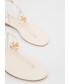 Sandały Tory Burch sandały skórzane Capri damskie kolor beżowy