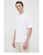 T-shirt - koszulka męska Resteröds t-shirt bawełniany kolor biały gładki - Answear.com ResteröDs