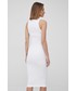 Sukienka Lyle & Scott sukienka kolor biały midi dopasowana
