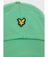 Czapka Lyle & Scott czapka bawełniana kolor zielony gładka