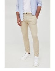 Spodnie męskie spodnie męskie kolor beżowy w fasonie chinos - Answear.com Lyle & Scott
