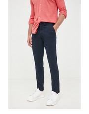 Spodnie męskie spodnie męskie kolor granatowy dopasowane - Answear.com Lyle & Scott
