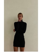Sukienka sukienka Cotton Rib kolor czarny mini dopasowana - Answear.com Muuv.