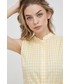 Bluzka Pennyblack bluzka bawełniana damska kolor żółty w kratę