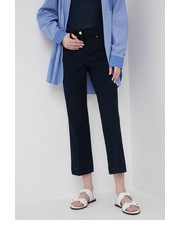 Spodnie spodnie damskie kolor granatowy dzwony medium waist - Answear.com Pennyblack