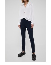 Spodnie spodnie damskie kolor granatowy proste medium waist - Answear.com Pennyblack