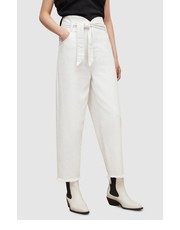 Spodnie AllSaints spodnie damskie kolor biały szerokie high waist - Answear.com Allsaints