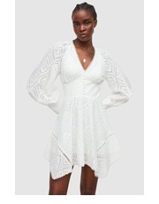 Sukienka AllSaints sukienka bawełniana kolor biały mini rozkloszowana - Answear.com Allsaints