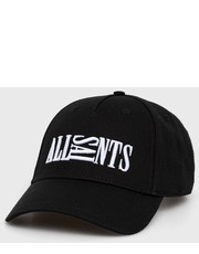 Czapka AllSaints czapka bawełniana kolor czarny z aplikacją - Answear.com Allsaints