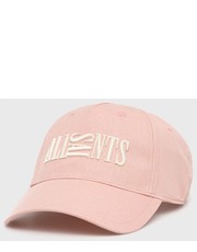 Czapka AllSaints czapka bawełniana kolor różowy z aplikacją - Answear.com Allsaints