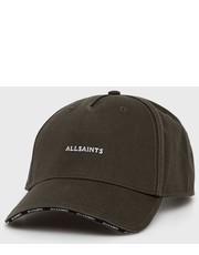 Czapka AllSaints czapka bawełniana kolor zielony z aplikacją - Answear.com Allsaints