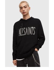 Bluza męska AllSaints bluza bawełniana męska kolor czarny z kapturem z nadrukiem - Answear.com Allsaints