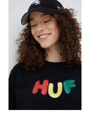 Bluzka t-shirt bawełniany kolor czarny - Answear.com Huf