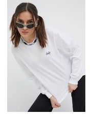 Bluzka longsleeve bawełniany kolor biały - Answear.com Huf