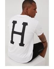 T-shirt - koszulka męska t-shirt bawełniany kolor biały z nadrukiem - Answear.com Huf