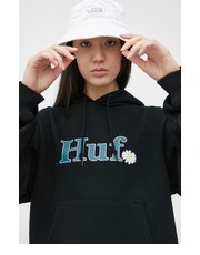 Bluza Bluza damska kolor czarny z kapturem z nadrukiem - Answear.com Huf