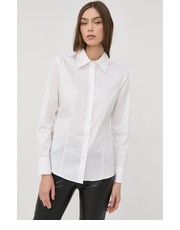 Koszula koszula bawełniana damska kolor biały regular z kołnierzykiem klasycznym - Answear.com Boss