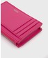 Portfel Boss portfel skórzany damski kolor różowy