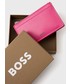 Portfel Boss portfel skórzany damski kolor różowy