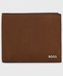 Portfel Boss portfel skórzany męski kolor brązowy