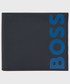 Portfel Boss portfel skórzany męski kolor granatowy