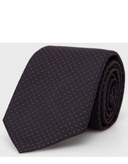 Krawat krawat z domieszką jedwabiu kolor czarny - Answear.com Boss