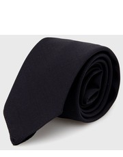 Krawat krawat wełniany kolor granatowy - Answear.com Boss