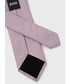 Krawat Boss krawat z domieszką jedwabiu kolor różowy