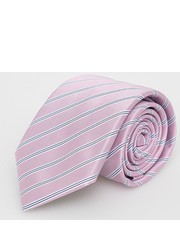 Krawat krawat z domieszką jedwabiu kolor różowy - Answear.com Boss