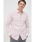 Koszula męska Boss koszula męska kolor różowy slim z kołnierzykiem klasycznym