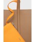Shopper bag Boss torba skórzana kolor beżowy
