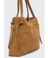 Shopper bag Boss torebka zamszowa kolor beżowy