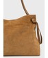 Shopper bag Boss torebka zamszowa kolor beżowy