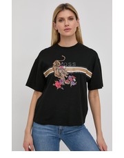 Bluzka T-shirt bawełniany kolor czarny - Answear.com Boss