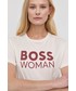 Bluzka Boss t-shirt bawełniany kolor biały