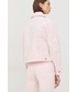 Kurtka Boss kurtka jeansowa damska kolor różowy przejściowa oversize