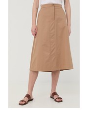 Spódnica spódnica kolor beżowy midi rozkloszowana - Answear.com Boss